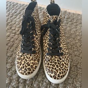 Super Genuine Cow Fur Leopard Sneakers